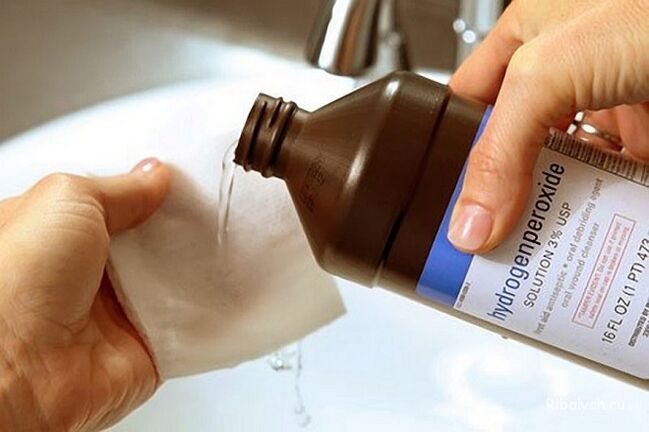 Use hydrogen peroxide to treat the fungus